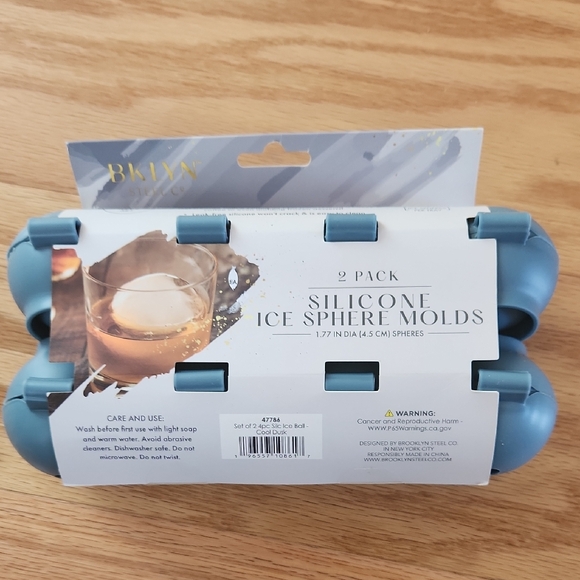 BKLYN steel Other - 2 Pack Silicone Ice Sphere Molds for Drinks